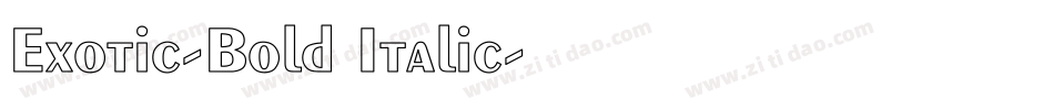 Exotic-Bold Italic字体转换